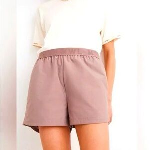 Madewell MWL Allways Pull-On Shorts in Vintage Petal Size XL